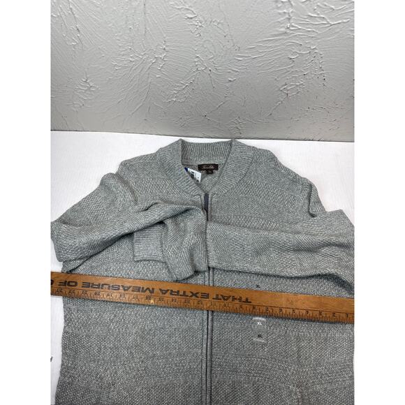 Tasso Elba Sweater Mens Gray Full Zip Lightweight Preppy Cardigan Casual Size XL - Picture 4 of 4